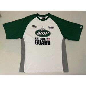 Dale Earnhardt Jr Shirt Mens Sz 2XL White NASCAR Racing National Guard Amp Chase